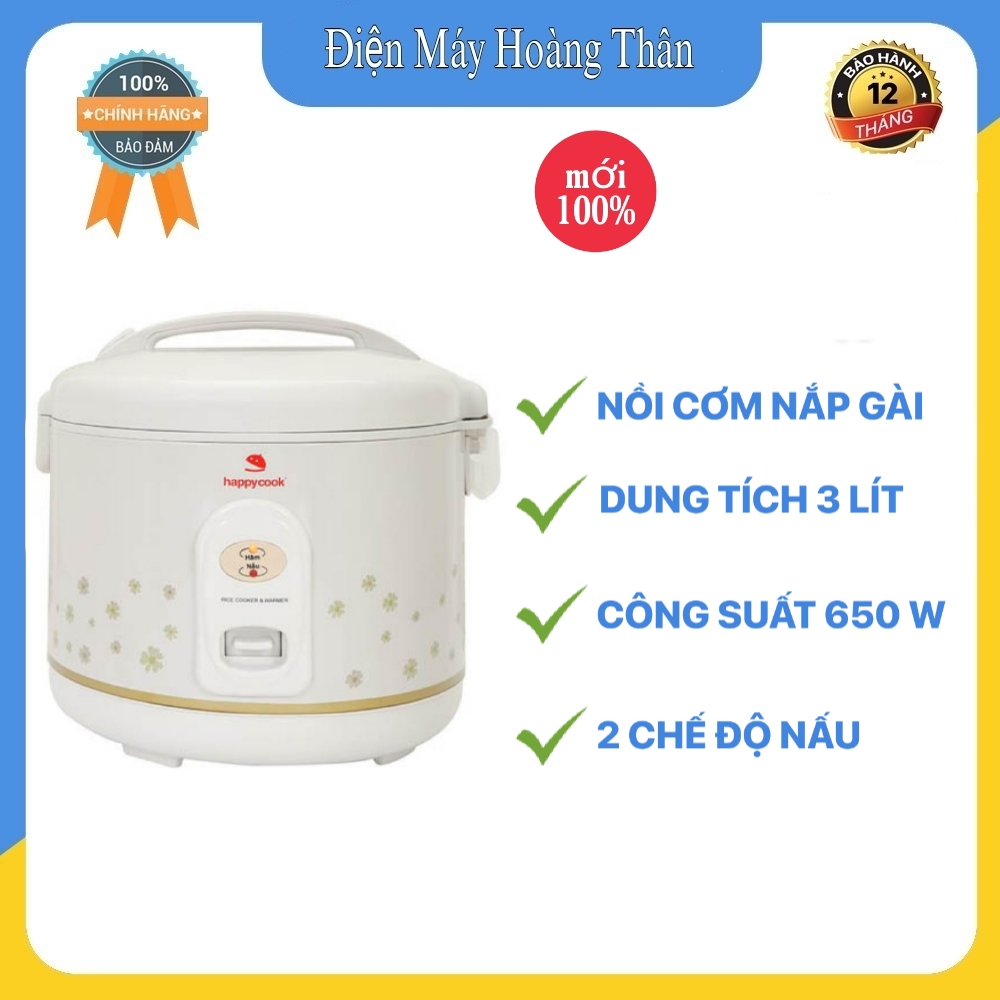 Nồi cơm điện Happycook 3 lít HC-300 cam kết hàng chính hãng  trưng bày ( SX Indonesia) bảo hành 12 tháng
