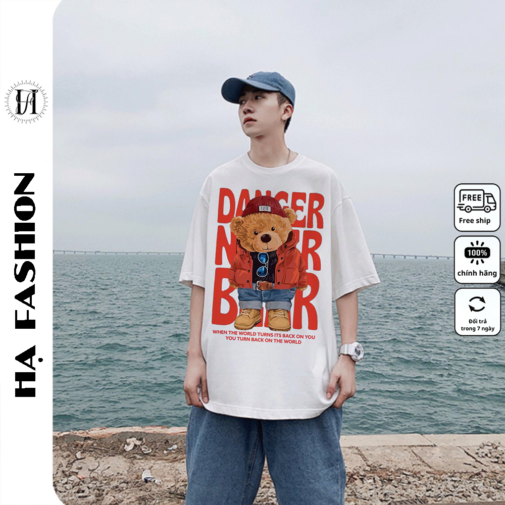 Áo thun tay lỡ form rộng unisex vải cotton dày mịn thoáng mát - áo phông nam nữ cổ tròn - Hạ Fashions