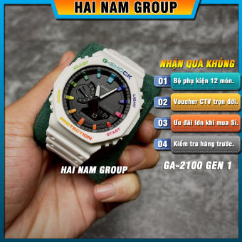 Đồng hồ nam G-SHOCK GA-2100-1A Mod Rainbow GEN 1 Dây vỏ nhựa - Full chức năng - Đầy đủ phụ kiện