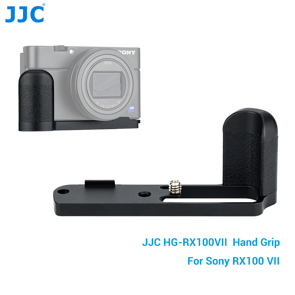 JJC Giá đỡ tay cầm an toàn bằng kim loại rắn cho Sony RX100 VII RX100M7 máy ảnh, với lỗ chân máy và lỗ xỏ dây đeo tay