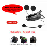 {Local Delivery} HLINKEY E1 Motorcycle Helmet Bluetooth 5.0 Intercom Headset 1000M Waterproof Wireless Handsfree Call Mic Interphone Headphone for 2 Riders Intercommunication