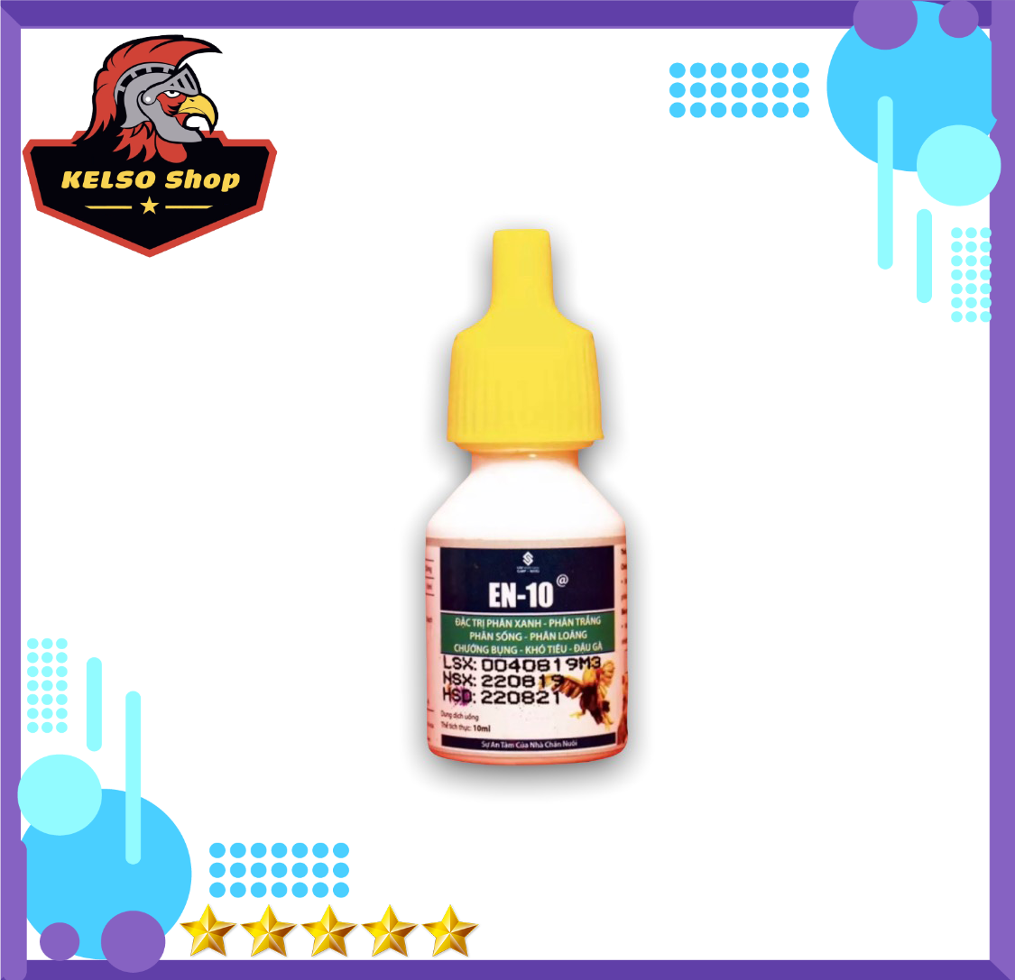 Thuốc gà đá en - 10 đặc trị khò khè, xỗ mũi cho gà đá 1 lọ 10 ml