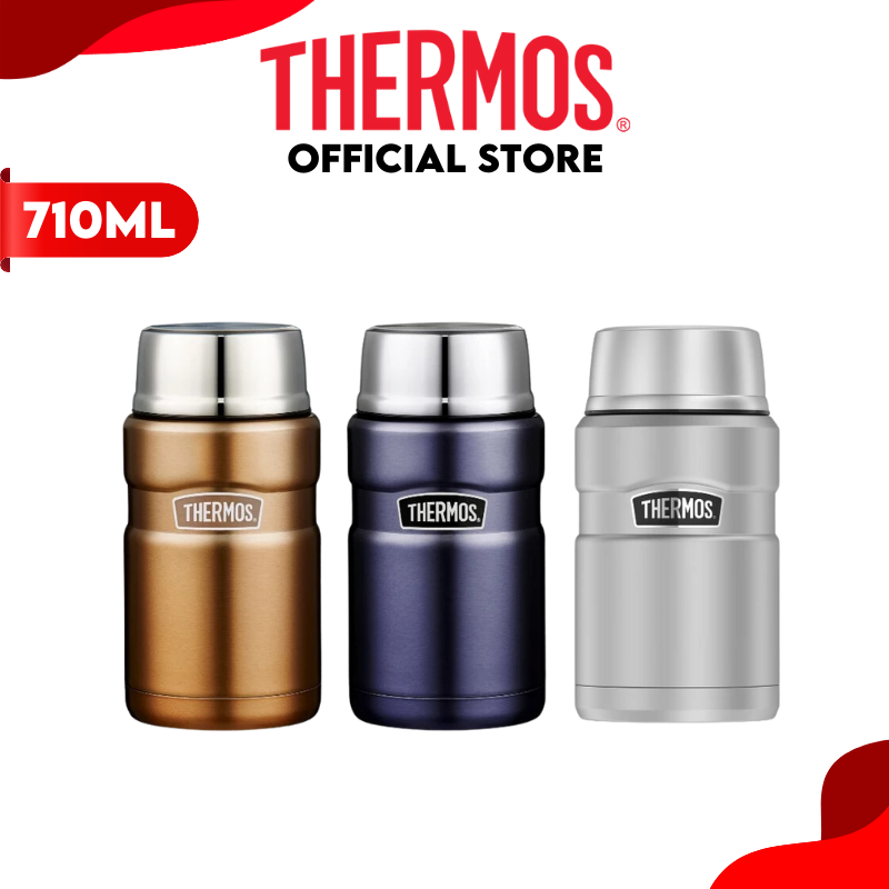Thermos King Foldable Spoon Stainless Steel Food Jar - Hot/Cold