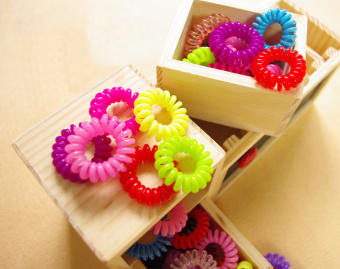 Chun buộc tóc lò xo nhựa hangchinhhangvn Dây buộc tóc nhiều màu