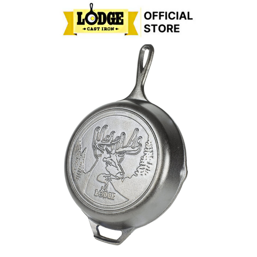 Lodge - Chảo gang đáy hình hươu - 26cm