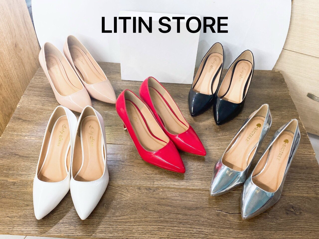 Giày cao gót thời trang nữ cao cấp 7 phân 5 màu , guốc cao gót. litin store