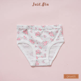 Set 3 quần chip trẻ em Just Bra họa tiết hoạt hình màu sắc dễ thương cho bé gái QKset05