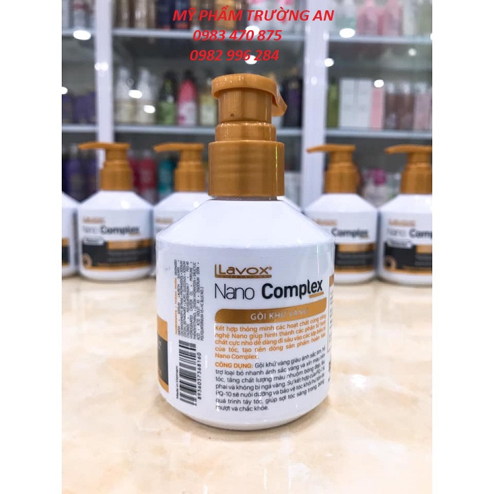 Dầu gội khử vàng lavox nano complex 200ml giữ màu cho tóc tẩy
