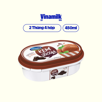 2 Hộp Kem Vinamilk Socola Hộp 450ml