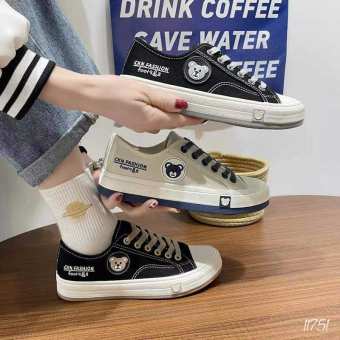 Giày thể thao bata vải hình gấu phong cách Hàn Quốc nữ 11751