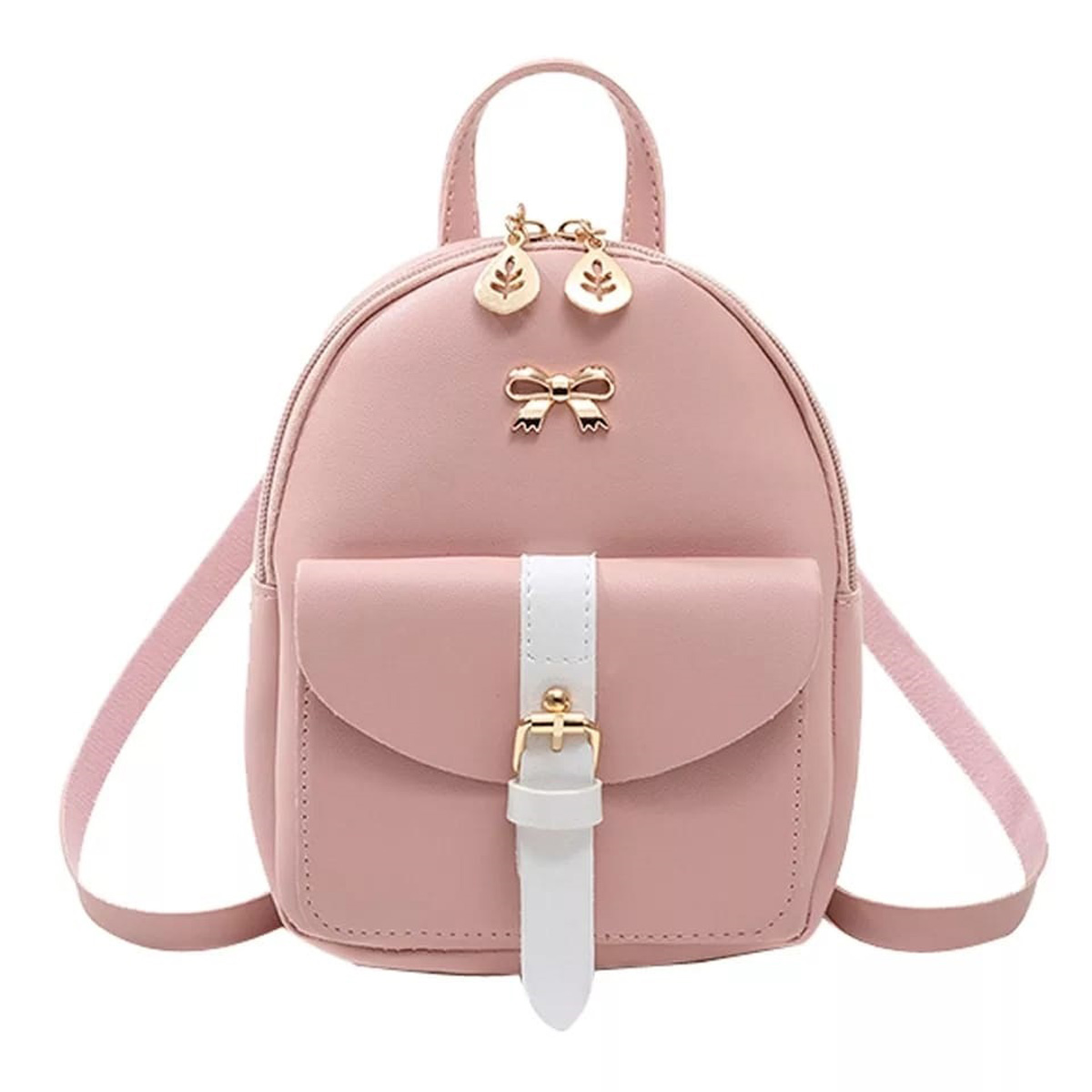 Women PU Leather Bling Backpack Girl Mini Small Bag Sequins Schoolbag Travel Bag 