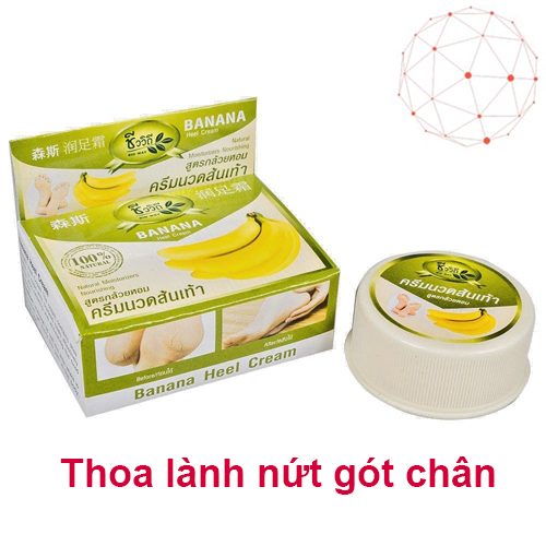 FREESHIPMAX  Kem thoa lành nứt gót chân Thái Lan banana heel cream – mùi thơm thiên nhiên dễ chịu – hộp 30g