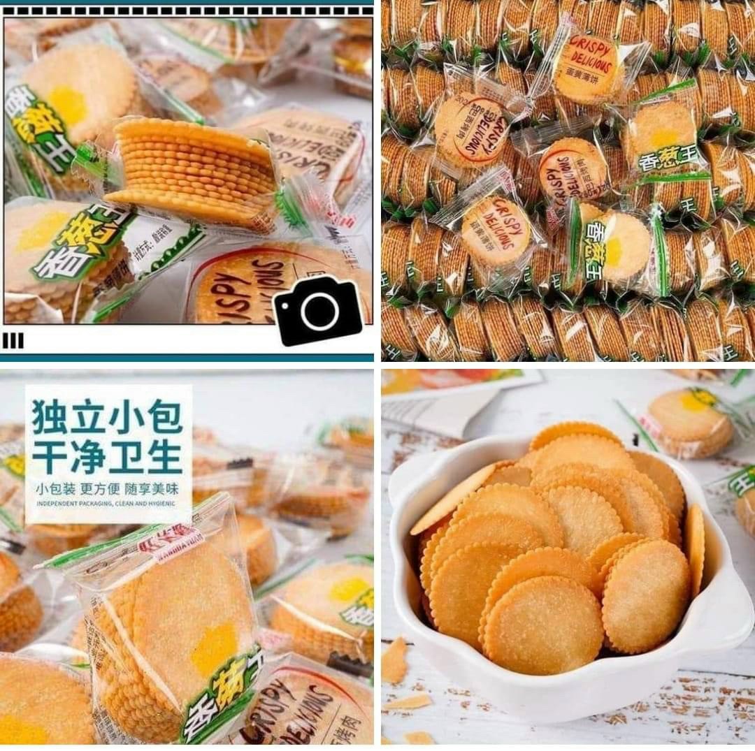 [ Bánh quy dinh dưỡng ] 100g Bánh quy đồng tiền/Bánh quy vị hành - thịt nướng - trứng muối món ăn vặt dinh dưỡng