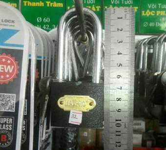 Ổ khóa treo đen càng dài cao cấp tiện lợi