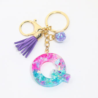 Có Được 1 Chiếc Móc Khóa Acrylic Thời Trang Quà Tặng Handmde Bảng Chữ Cái A-Z Với Mặt Dây Chuyền Túi Tua Rua Móc Chìa Khóa Phụ Kiện Treo Chìa Khóa