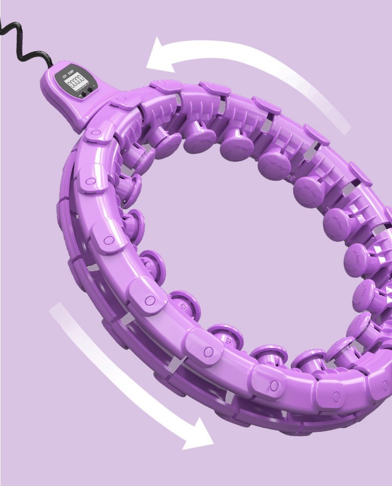 Vòng lắc eo thông minh Hula hoop có bộ đếm kalo kết hợp massage bụng giảm béo hiệu quả chất liệu nhựa ABS siêu bền