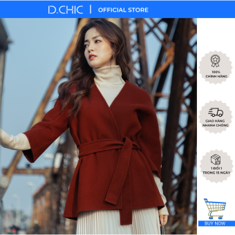 Áo vest dạ Handmade dáng ngắn tay lỡ thắt đai eo D.CHIC MS: 162258