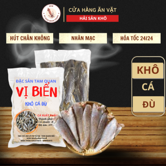 Khô Cá Đù 1 Nắng Loại 1 Miền Trung 500gr, cá đù một nắng xẻ lớn, cá 1 nắng loại 1 Cho Người Ăn Sành