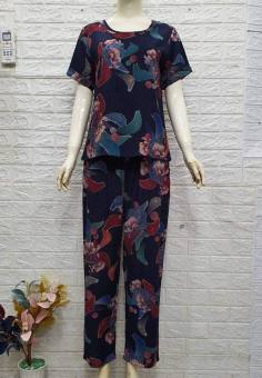 Đồ Bộ Mặc Nhà, Đồ Bộ Nữ Quần Dài Tay Ngắn Tole (Lanh) Nhung Trung Niên Có Bigsize