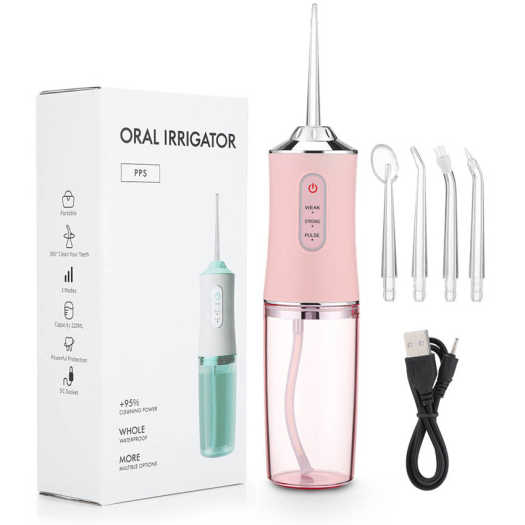 Máy Tăm Nước Oral Irrigator Cầm Tay, Máy Tăm Nước Vệ Sinh Răng Miệng Power Floss, Dụng cụ vệ sinh răng miệng, Dụng Cụ Làm Sạch Răng Miệng Xịt, Rửa Răng Thông Minh Power Floss