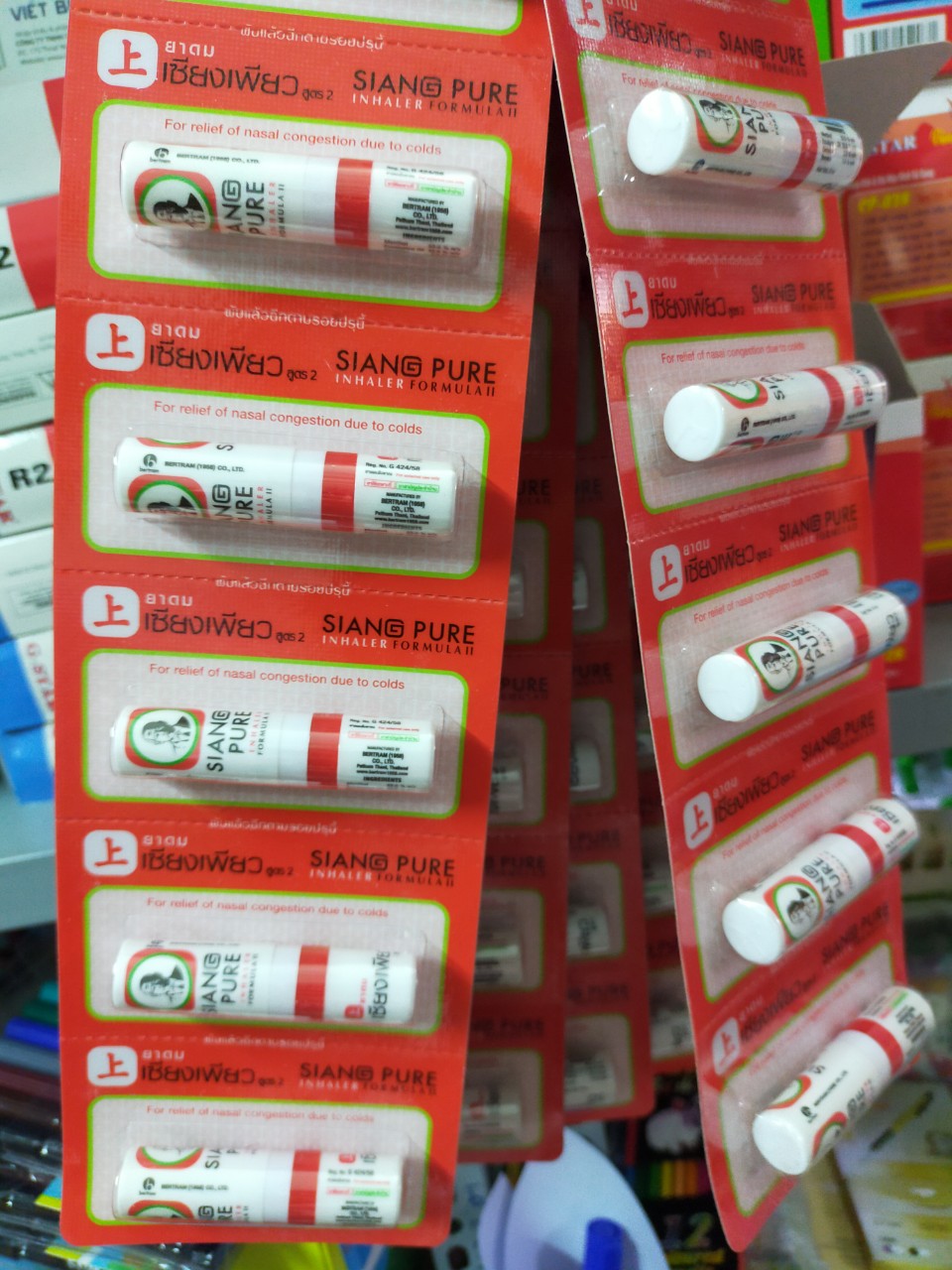 1 dây 6 ống hít thái 2 đầu sieng pure thái lan