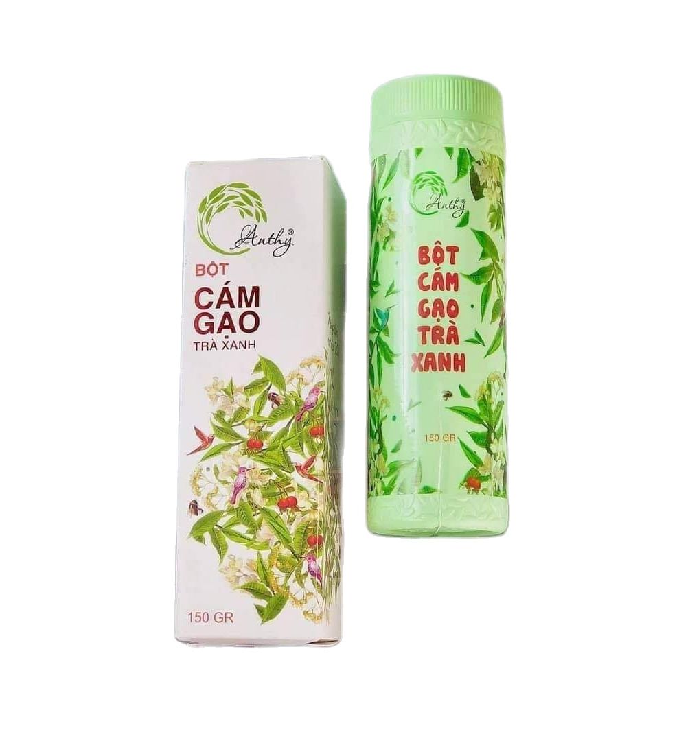 Combo 2 bột cám gạo trà xanh anthy 150gram