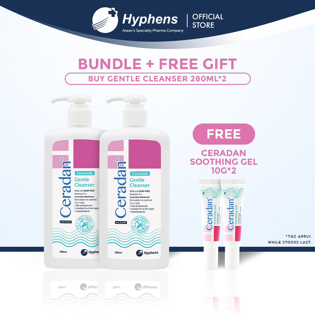 Gambar [BUNDLE DEAL] Ceradan Gentle Cleanser 280m*2 + FREE GIFT