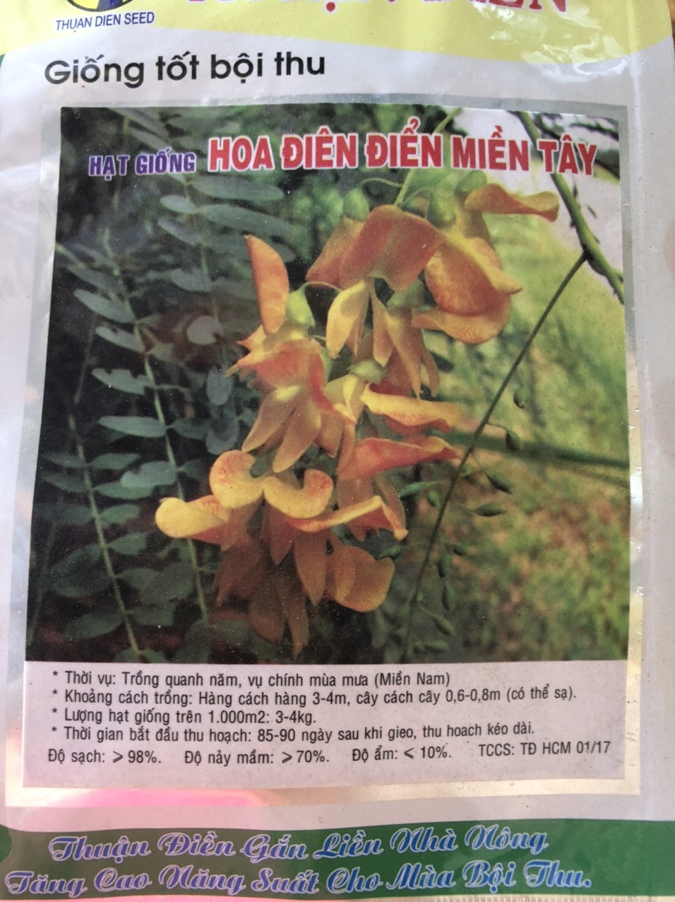 2g hạt giống bông điên điển