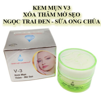 Kem mụn xóa thâm mờ sẹo V3 Nhật Việt Ngọc Trai Đen Sữa Ong Chúa 6g - Helena Cosmetics