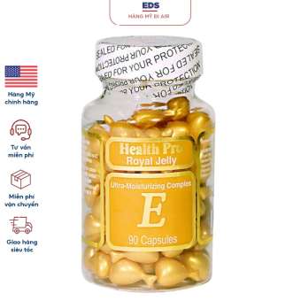 Viên nang bôi dưỡng da sữa ong chúa vitamin E Health Pro Royal Jelly - EDS Hàng Mỹ