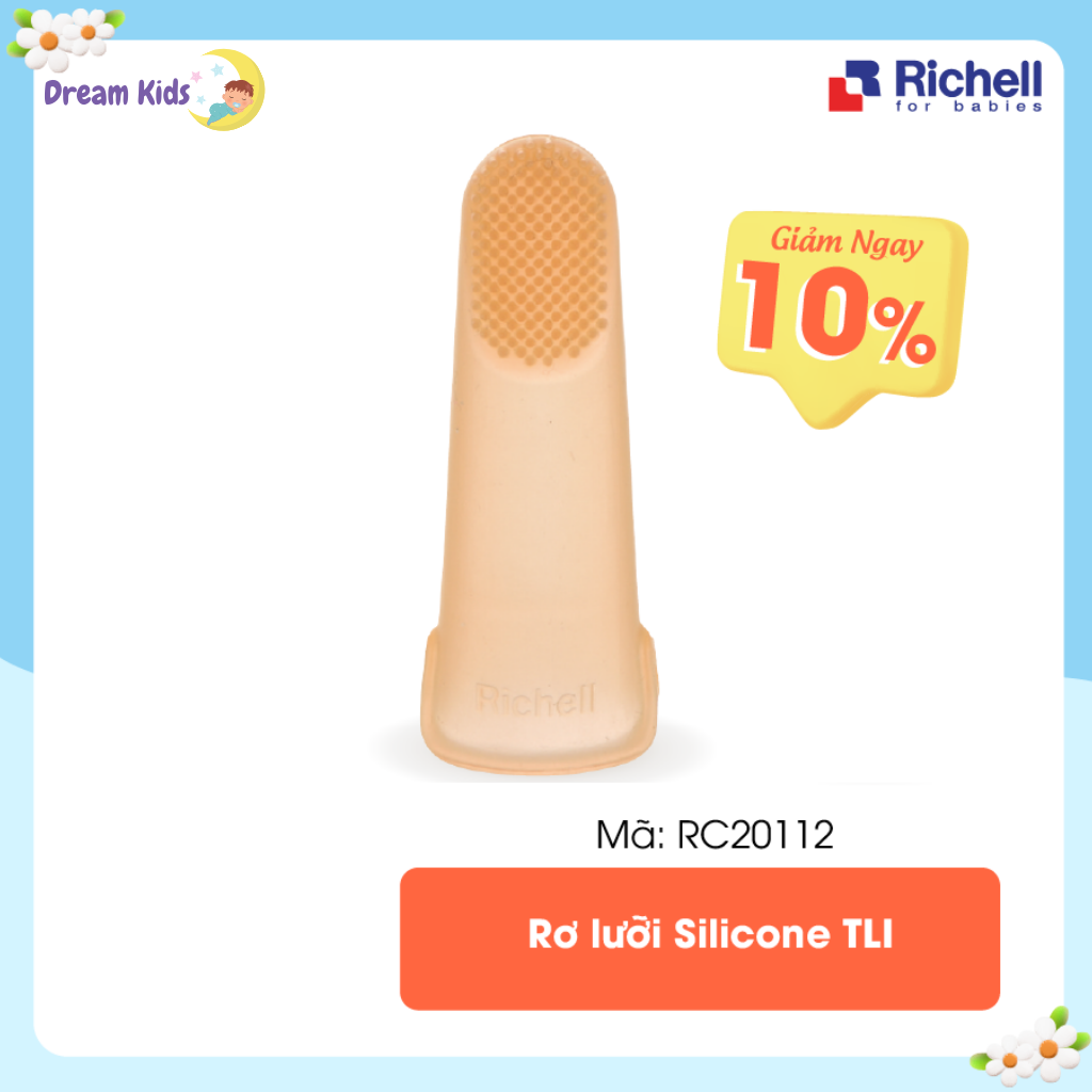 Rơ lưỡi Silicone T.L.I siêu mềm Richell Nhật Bản cho bé từ 3M