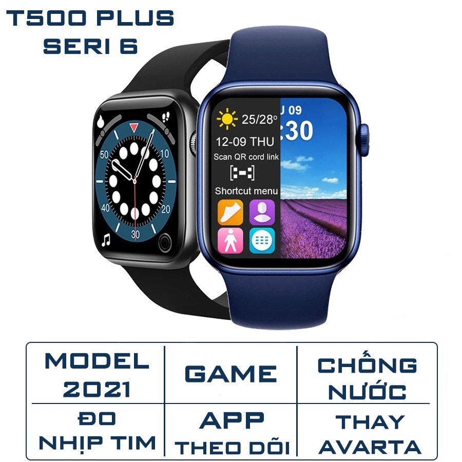 Đồng Hồ Thông Minh T500+ Plus (Hiwatch 6) , Kết Nối Bluetooth , Màn Hình Cảm Ứng 1.75 Inch , Công Nghệ Sạc Nam Châm , Điều Khiển Qua Ứng Dụng Hiwatch , Chống Thấm Nước Ip67 , Gọi Điện , Chơi Game , Đo Nhịp Tim , Theo Dõi Sức Khỏe.
