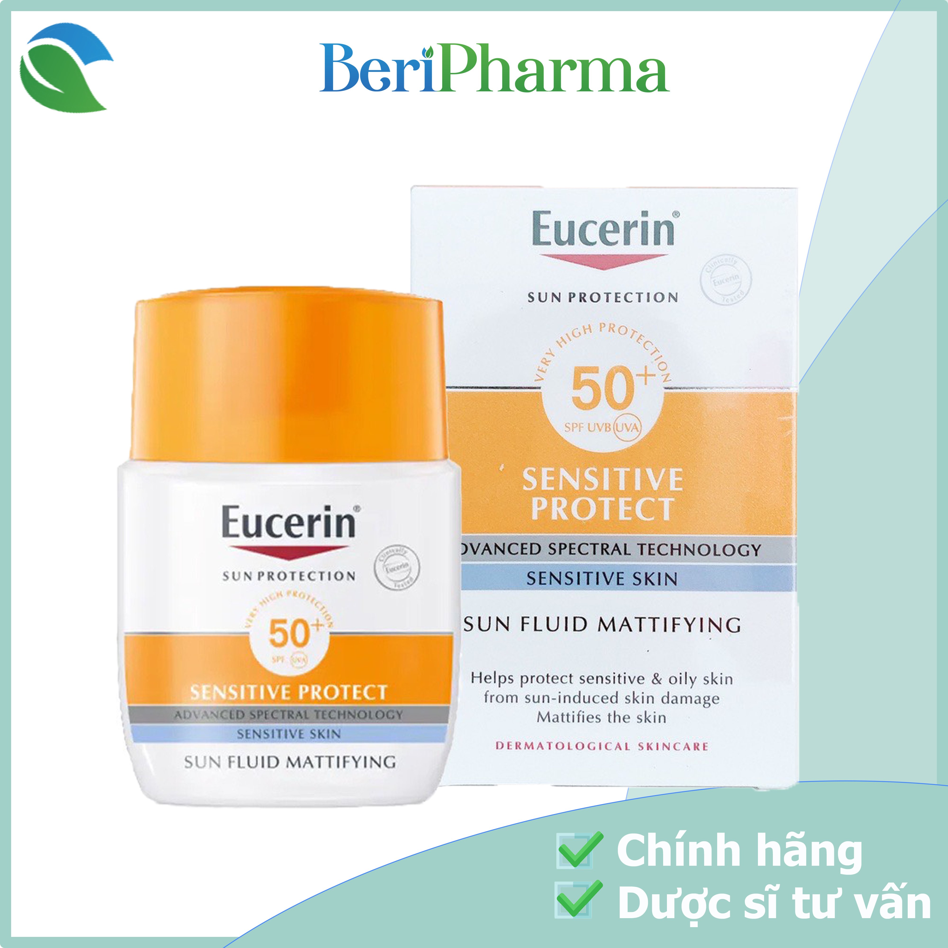 Eucerin Kem Chống Nắng Sun Mattifying Fluid 50+ 50ml