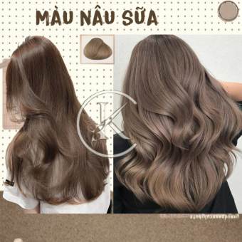 Thuốc Nhuộm Tóc Màu Nâu Sữa | Lên Từ Nền Nâu không tẩy 100mg - Khanh.Color