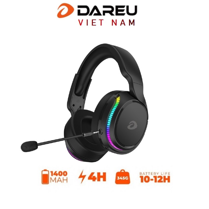 Tai nghe gaming không dây Dareu A710 LED RGB / Wireless 5.8Ghz