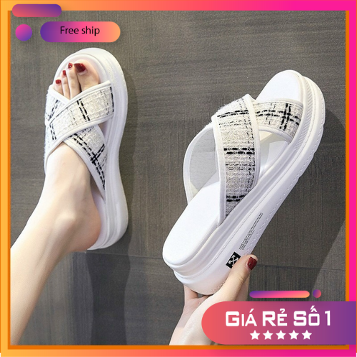 Dép Bánh Mì Nữ Quai Dạ Chéo Cực Xinh Đế PU Siêu Nhẹ 3 Phân Cực Êm Mềm Tôn Dáng (Kèm Video Ảnh Thật)