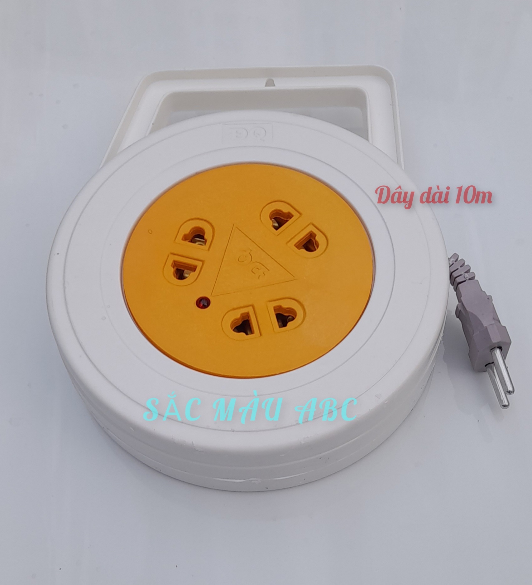 Ổ cắm điện quay tròn, 3 lỗ cắm điện, dây dài 10m