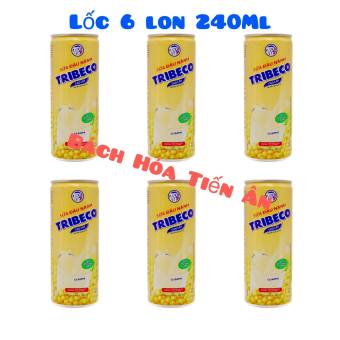 Lốc 6 lon Sữa đậu nành Tribeco 6 x 240ml- SOYA MILK