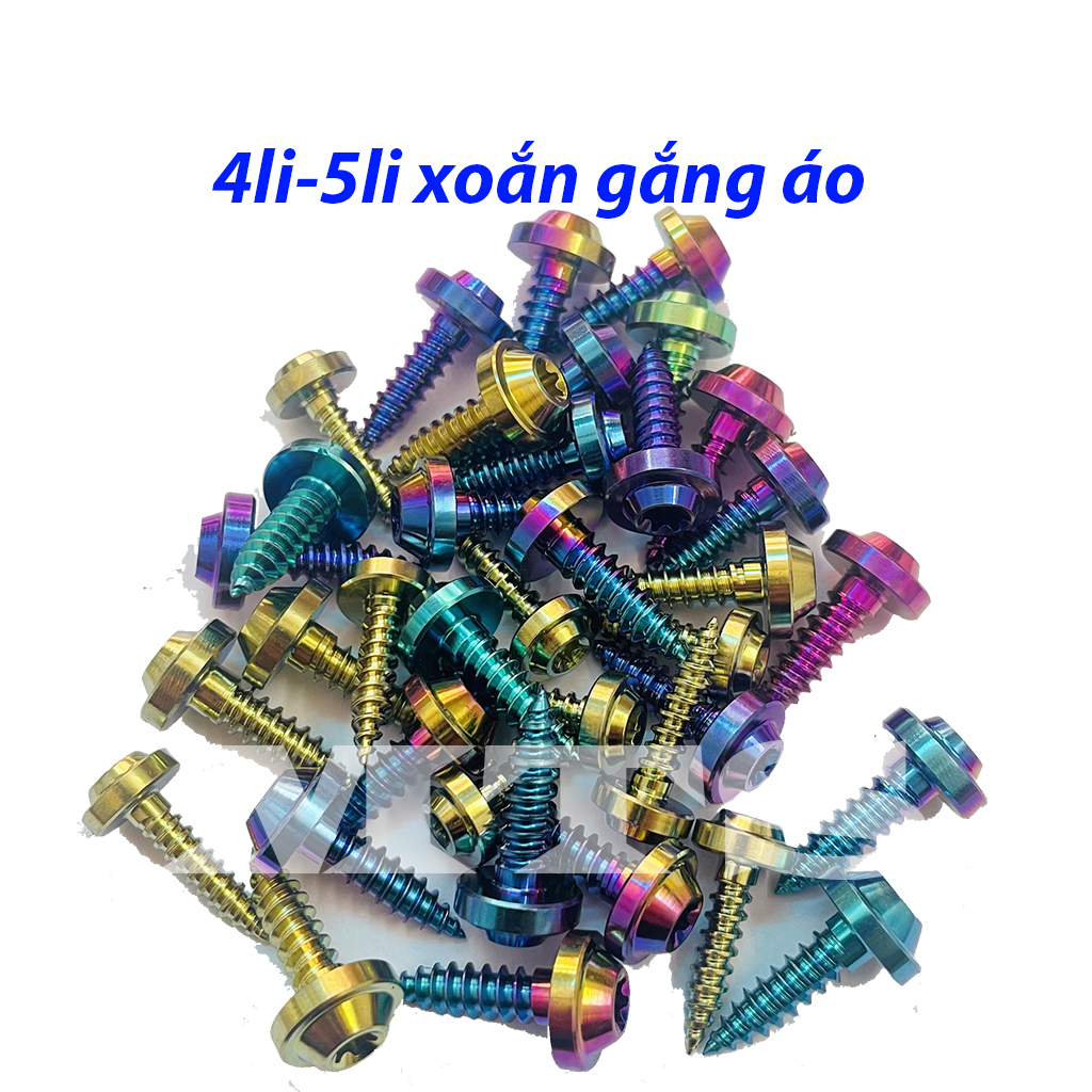 Ốc 4li 5li Xoắn Gắng Thông Dụng Nhiều Dòng Xe Titan GR5-MTS