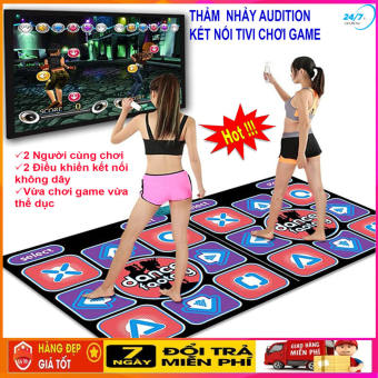 Thảm nhảy Audition kết nối tivi tích hợp chơi game, tập Yoga, thảm nhảy gấp gọn đa năng chống trượt cho 2 người chơi, đệm nhảy tập thể dục giảm béo, thảm nhảy theo nhạc kèm điều khiển- Giadungbv247
