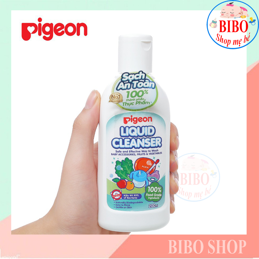 Chai Nước Rửa Bình Sữa Pigeon, Rửa Rau Củ Và Phụ Kiện, An Toàn Cho Bé_Pigeon_ Dòng Hàng Cao Cấp Nhập khẩu