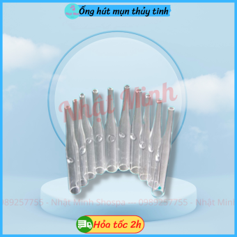 Combo 10 ống hút mụn thủy tinh cho spa