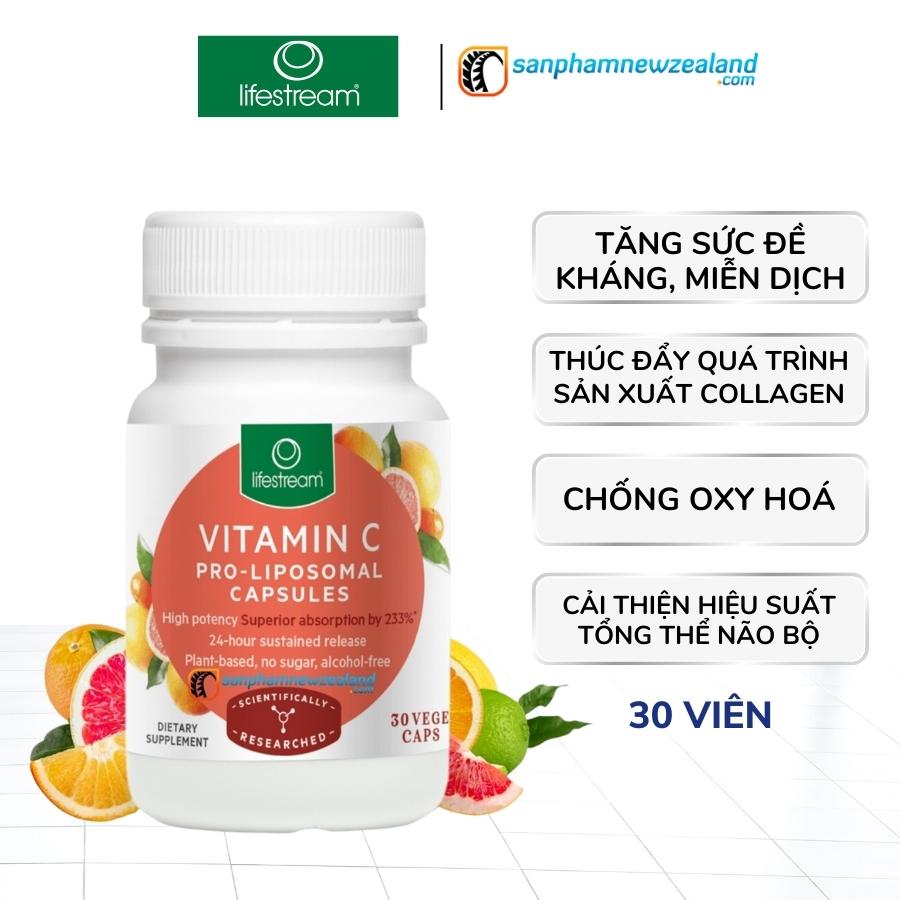 Viên Bổ Sung Vitamin C Lifestream Vitamin C Pro Liposomal