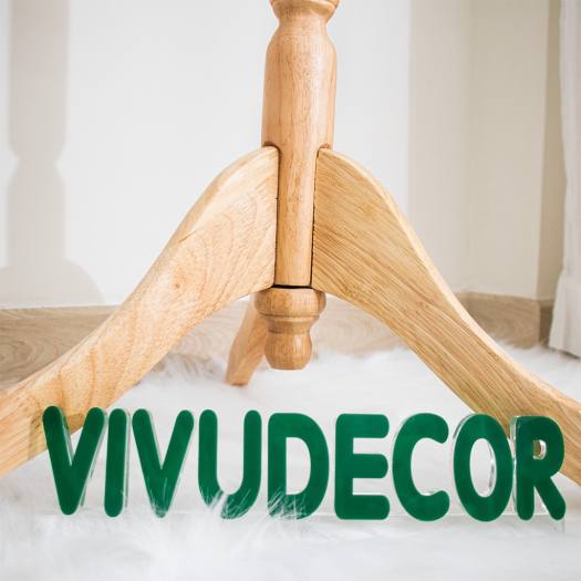 Cây Treo Quần Áo Vivudecor 100% Gỗ Tự Nhiên, Cây Treo Đồ GH 9 Nhánh Lắp Ráp Xuất Khẩu Hàn Quốc