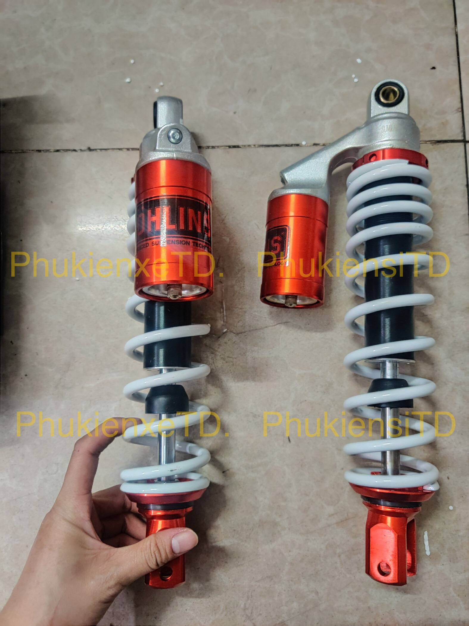 Phuộc sau ohlins bình dầu lắp airblade nouvo4 pcx impulse shark feliz ...