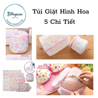 Sét Túi Giặt Đồ 5 Chi Tiết Sét Túi Giặt Đồ 5 Chi Tiết Hình Hoa Sét Túi Giặt Đồ 5 Chi Tiết Bảo Vệ Quần Áo Tránh Bị Móc Xù