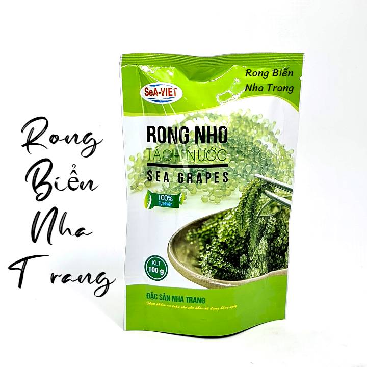 Rong nho khô Sea Việt gói 100g - Rong nho biển khô được sản xuất từ rong nho biển tươi ngon nhất