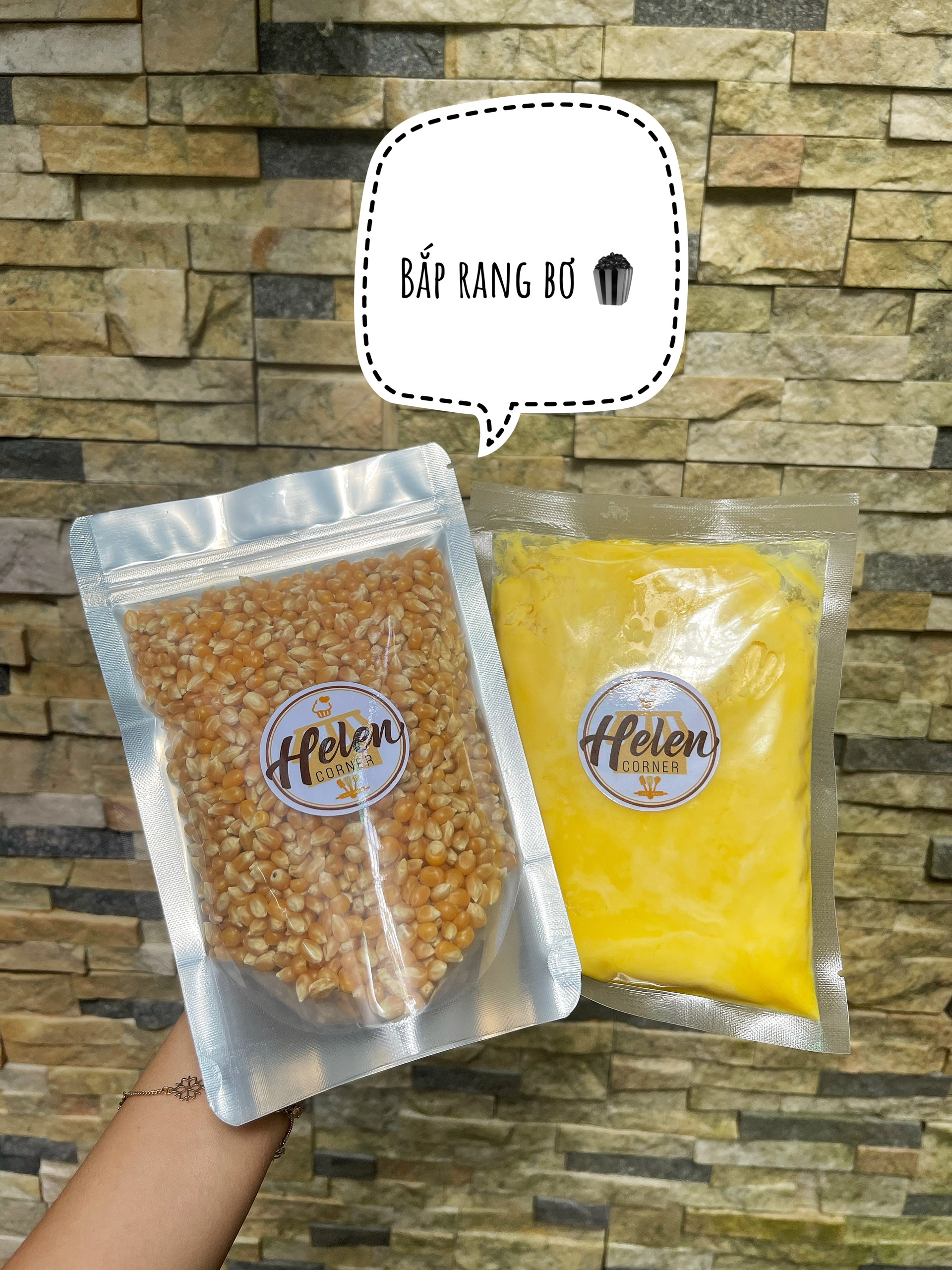 [HCM][ĐỒ ĂN VẶT] Set Nguyên Liệu Bắp Rang Bơ 3 Vị : Phô mai Caramel Truyền Thông Siêu Ngon