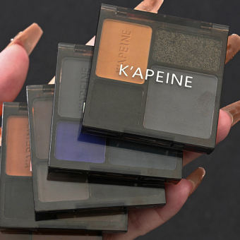 Beautybigbang 4 màu sắc mát mẻ săn chắc phấn mắt đen Smokey Eyeshadow nhám long lanh bảng màu nhũ phấn mắt khói mắt sắc tố bảng