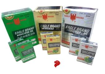 (Set 12 chai )Dầu gió Con Ó Eagle Brand Medicated Oil 3ml Singapore